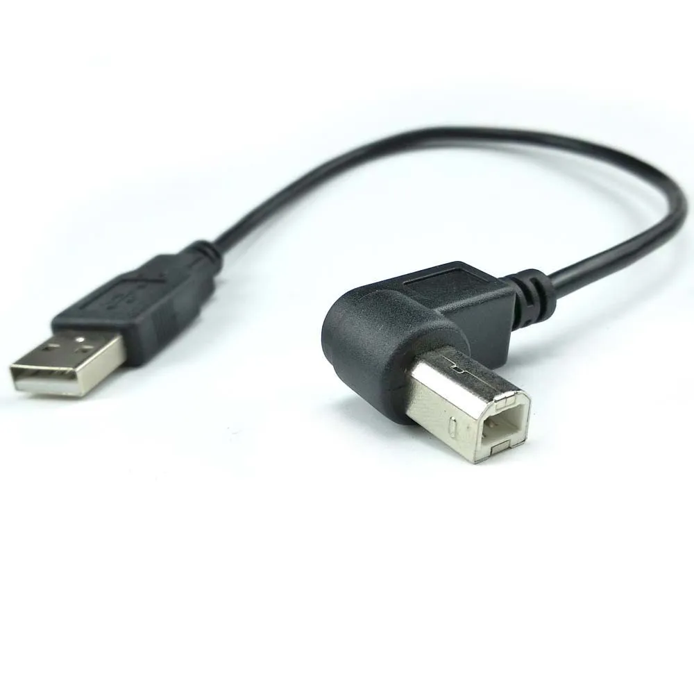 L shape printer up angled usb b male cable