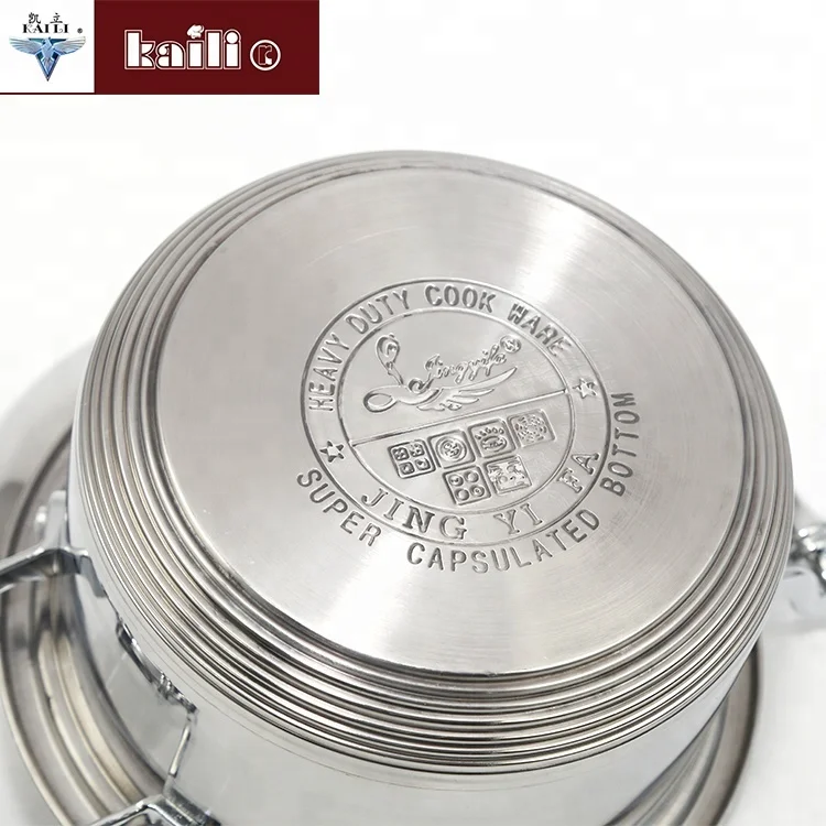 Best quality 3pcs stainless steel cookware set stock italian and korea cookware set with heat resistant handle