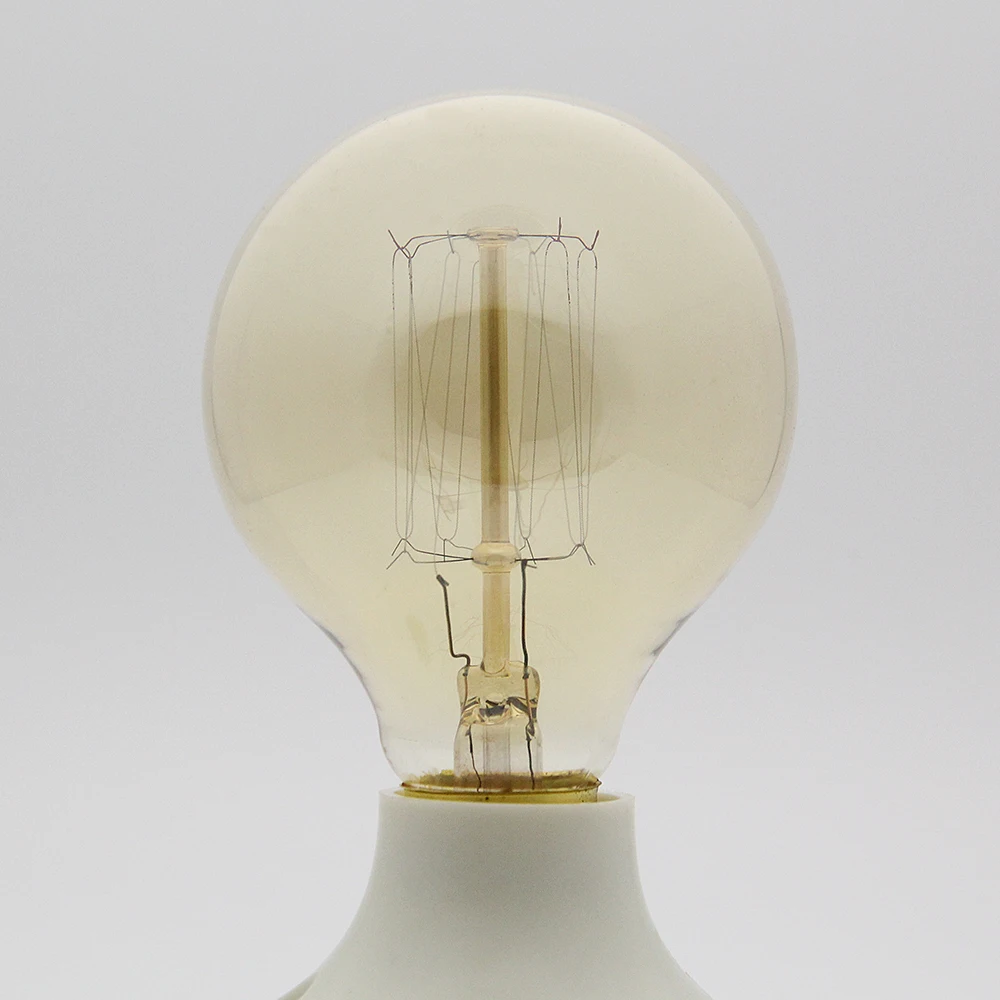 G80 E26 clear incandescent carbon filament vintage wall lamp bulb