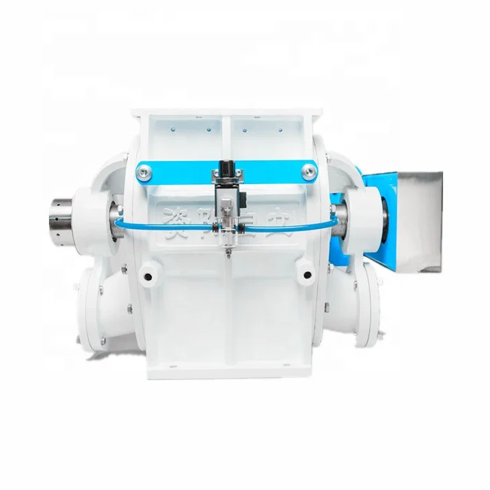 Pneumatic heavy blow through star rotary backplane airlock valve feeder heavy machine tool for dust collection