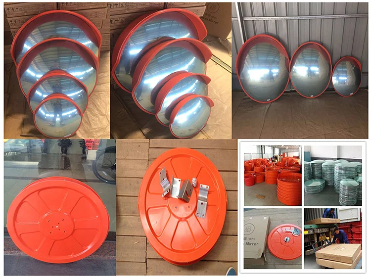 PC convex mirror 2025 hot sale road mirror 800 mm outside rear view mirror