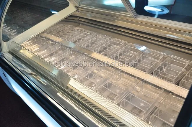 Electric Power Source Ice Cream Cake Display Freezer