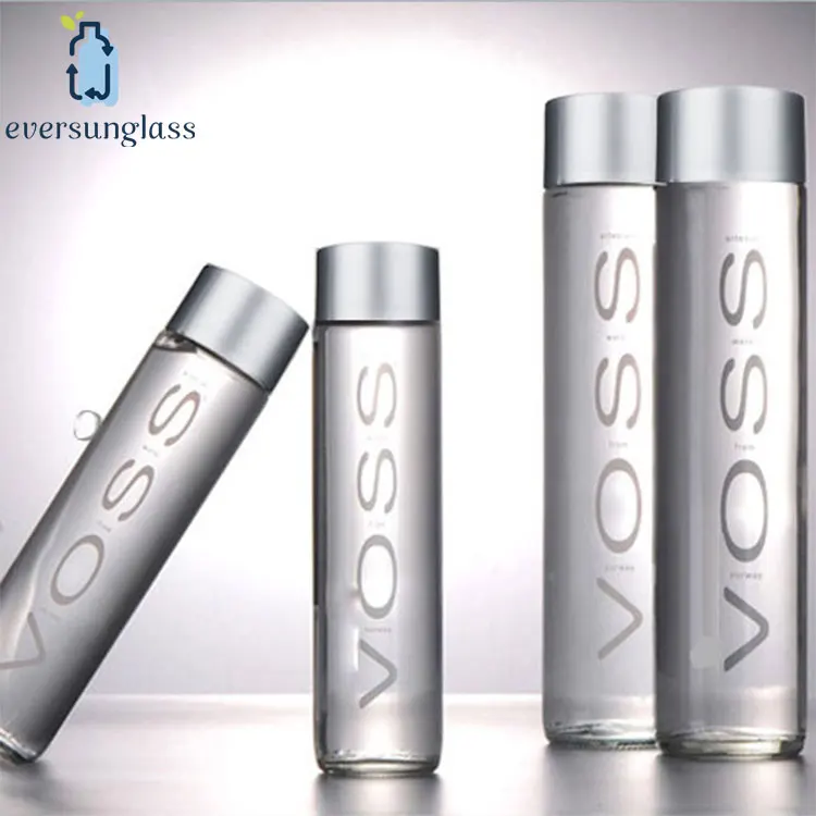 250ml 300ml 350ml 500ml 1000ml clear empty PET voss style plastic bottle