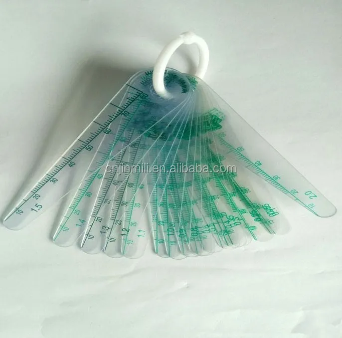 20 лезвий пластиковый щуп толщиной 0,1-2,0 мм