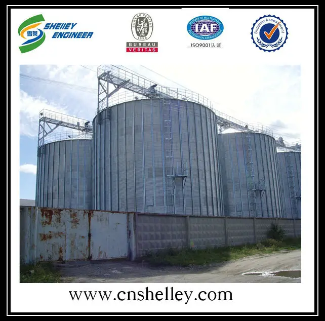 corrugated steel soybean meal grain storage silo