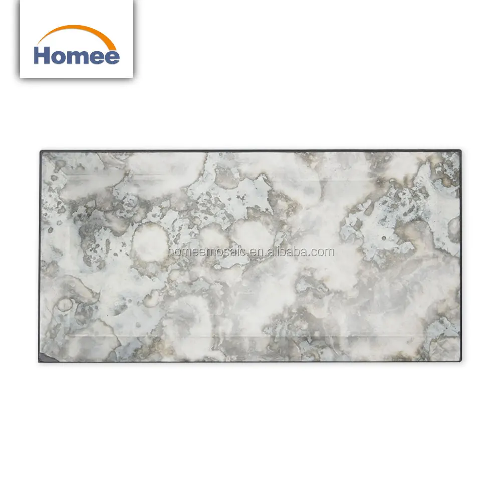 Hot Sale Antique Grey Color Kitchen Glass Wall Decor Black Glass Subway Tile Modern Brick Antique Mirror Mosaic Tile With Bevel