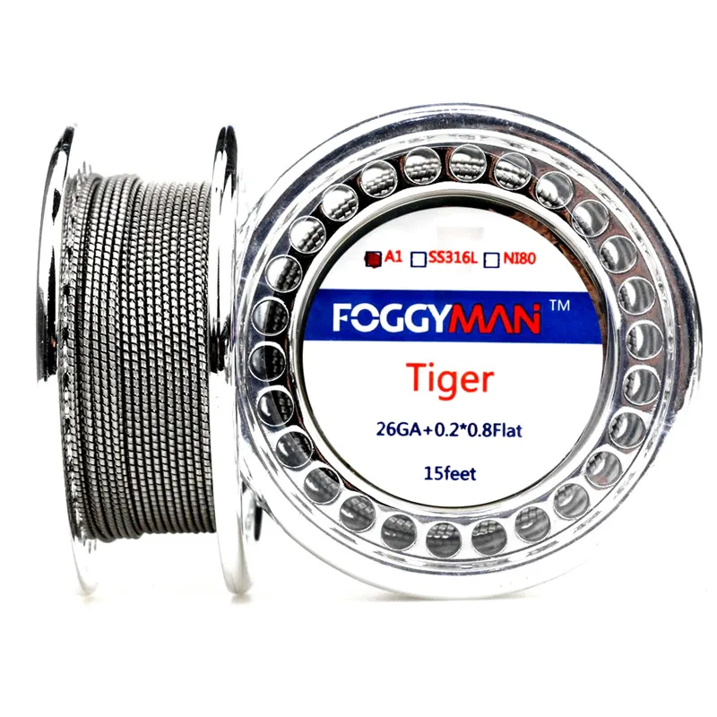 
Electronic cigarette a1 resistance wire 15feet per roll alien clapton flat mix twist vape heating wire 