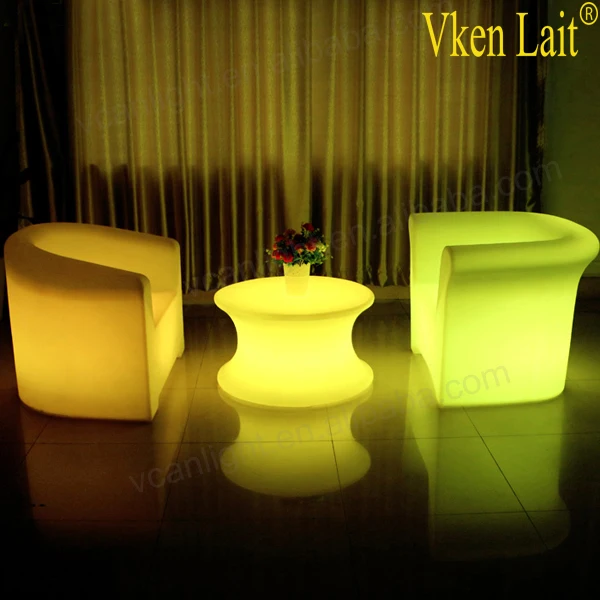 Beautiful Led glow night club sofa bed furniture nice white event couch sofa