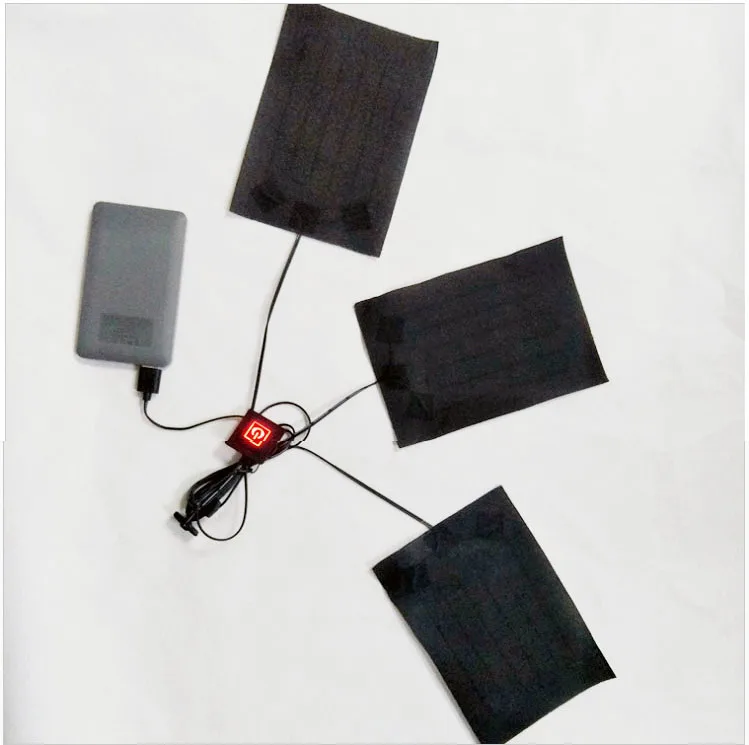 5V Heated Element for Clothing With Smart Temperature Control Switch