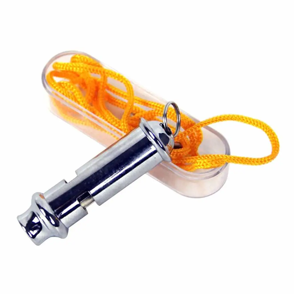 Emergency Survival Whistle Stainless Steel Metal with Lanyard Metal Whistle with Lanyard London Police Judge Security Sport Camp