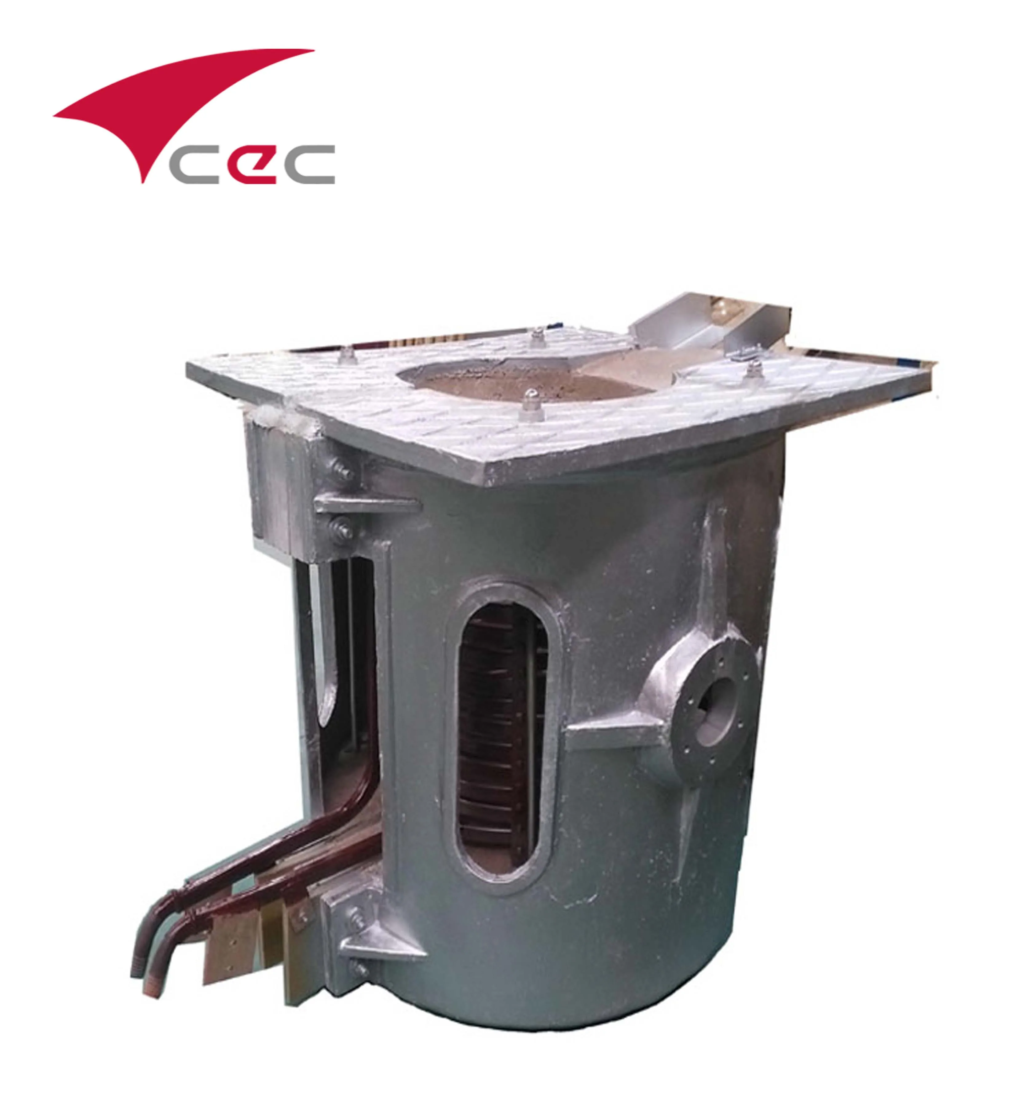 Induction melting furnace steel iron copper scrap metal ready to ship