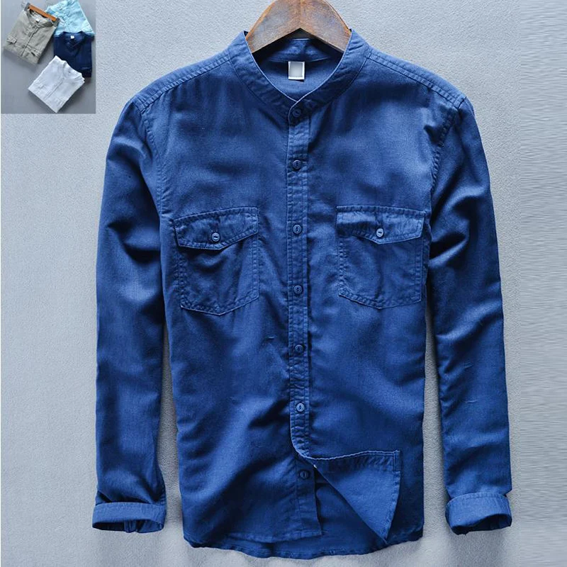 
Tailored silk long sleeve indian style men shirt 