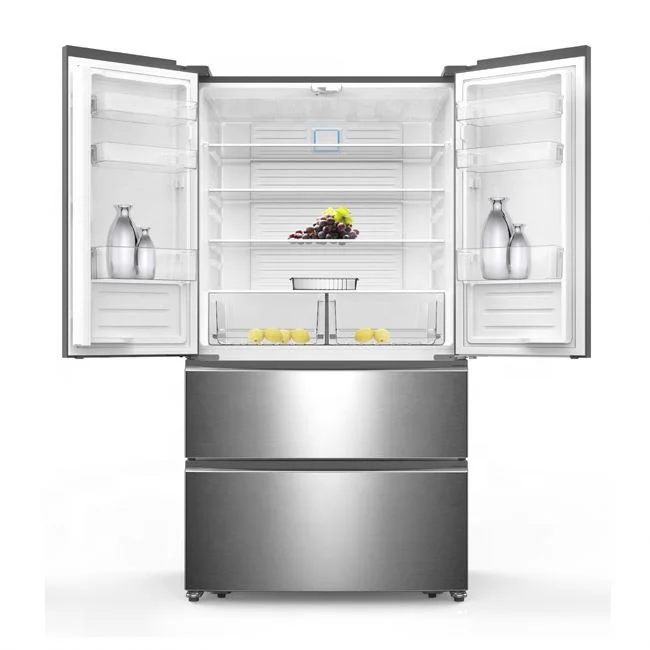 558L Big Capacity Stainless Steel Compressor French Door Frost Free Double Door Fridge For Home Use