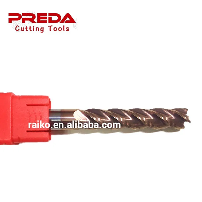 HRC55 Solid carbide 6 flutes tungsten carbide square end mill milling cutter