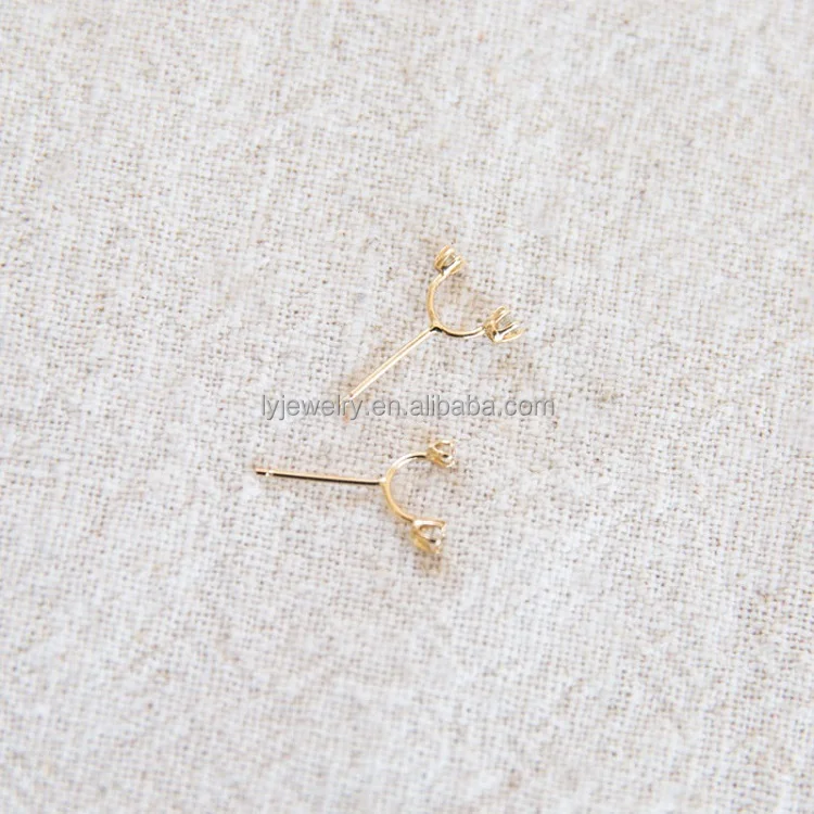Tiny cute flower stud earrings sterling silver diamond small earrings 925
