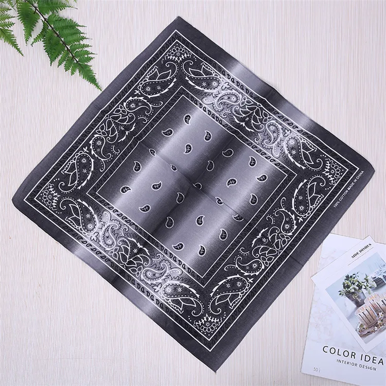Wholesale price good style gradient color 100% organic cotton bandana