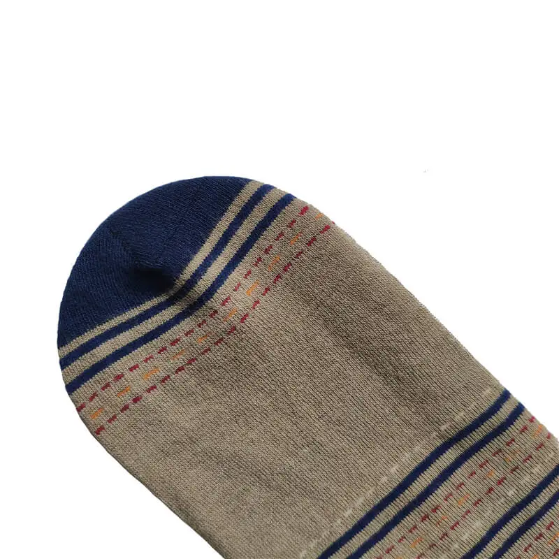 Womens Thick Bamboo Breathable Boot Work Socks,Mid Calf and Line of Dashes Stripe