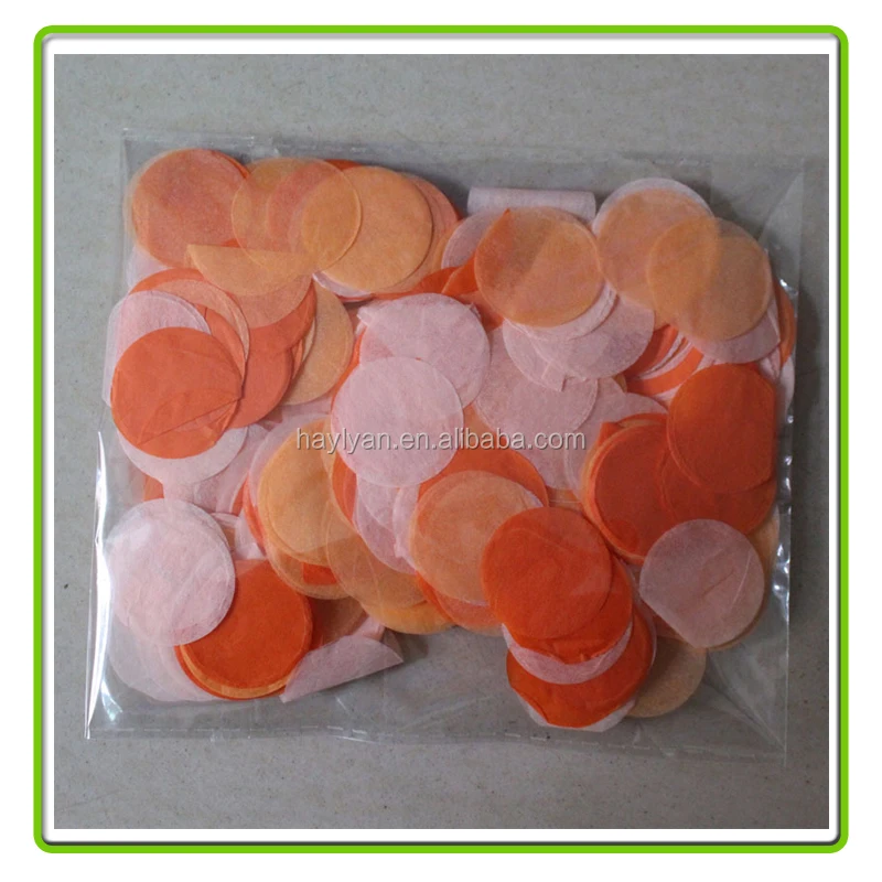 Оранжевый и черный тканевый круглый конфетти оптом