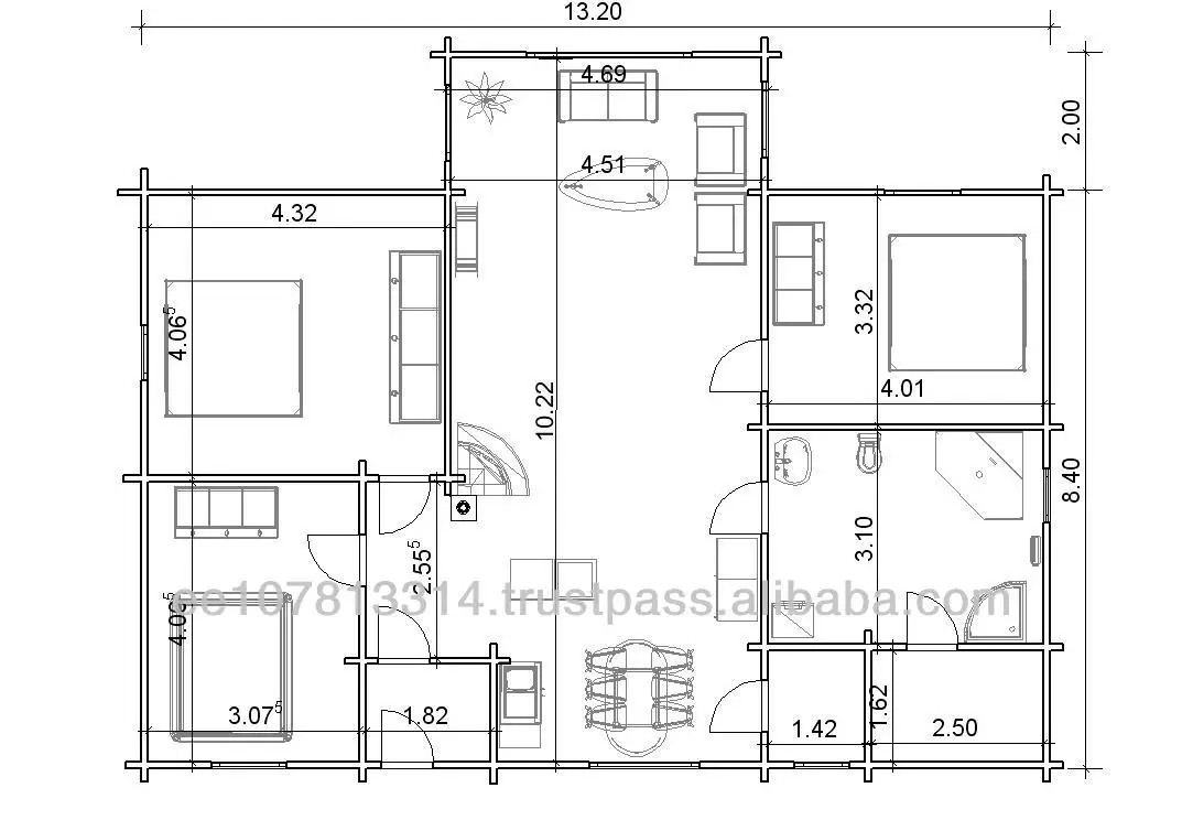 Prefabricated Log Cabin Kit Energy Efficient Low Carbon Footprint