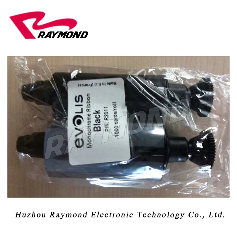 Оригинальный принтер Evolis Pebble 4 Dualys 3 Quantum Securion PVC ID Card Printer R2011 Черная монохромная лента-1000 изображения