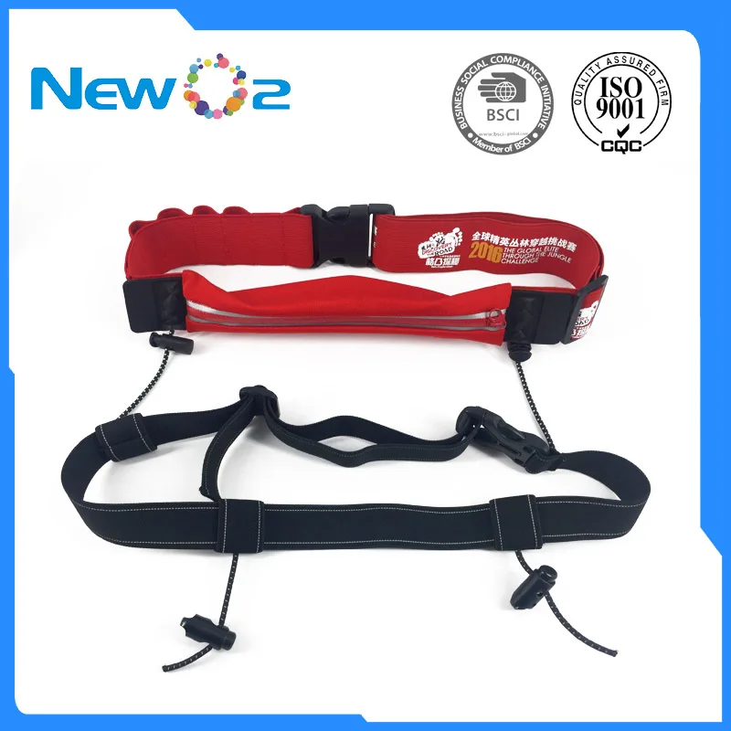 Reflective Running Number Bibs Holder Custom Race Number Belt with Gel Holders Bag Running Marathon Triathlon Race Number Belt