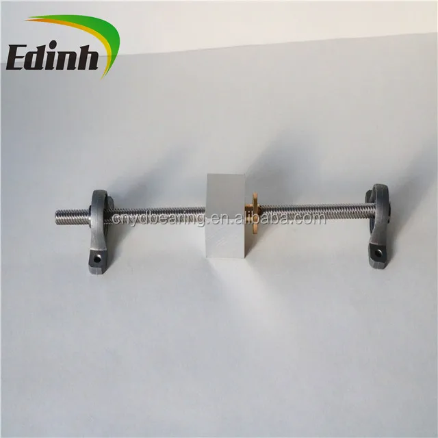 8mm 10mm lead screw with trapezoidal thread and brass nut
