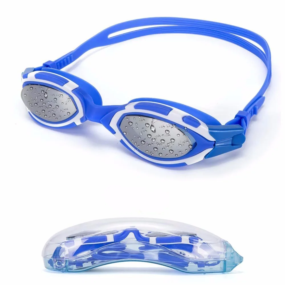 waterproof anti fog mirrored swimming goggles