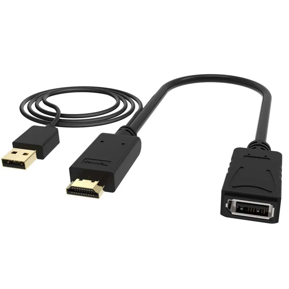 Universal HDMI to DisplayPort Converter 4K 60hz HDMI Adapter HD 3840x2160, 1080P@60Hz, 2560X1440 HDMI