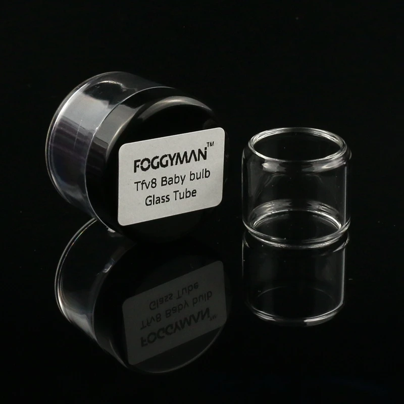 
Foggyman electronic cigarette straight and bulb Pyrex replacement glass tube for TFV8 BABY RBA tank 