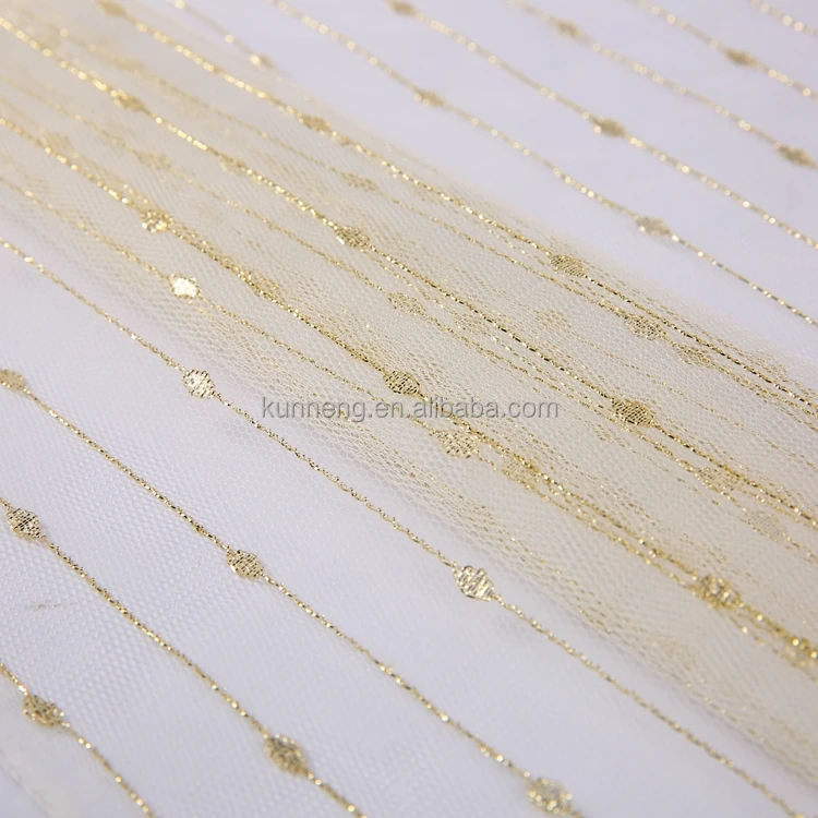 
wholesale ripstop glitter mesh teal and gold mexico 100% nylon net Venice lace fabric per meter 