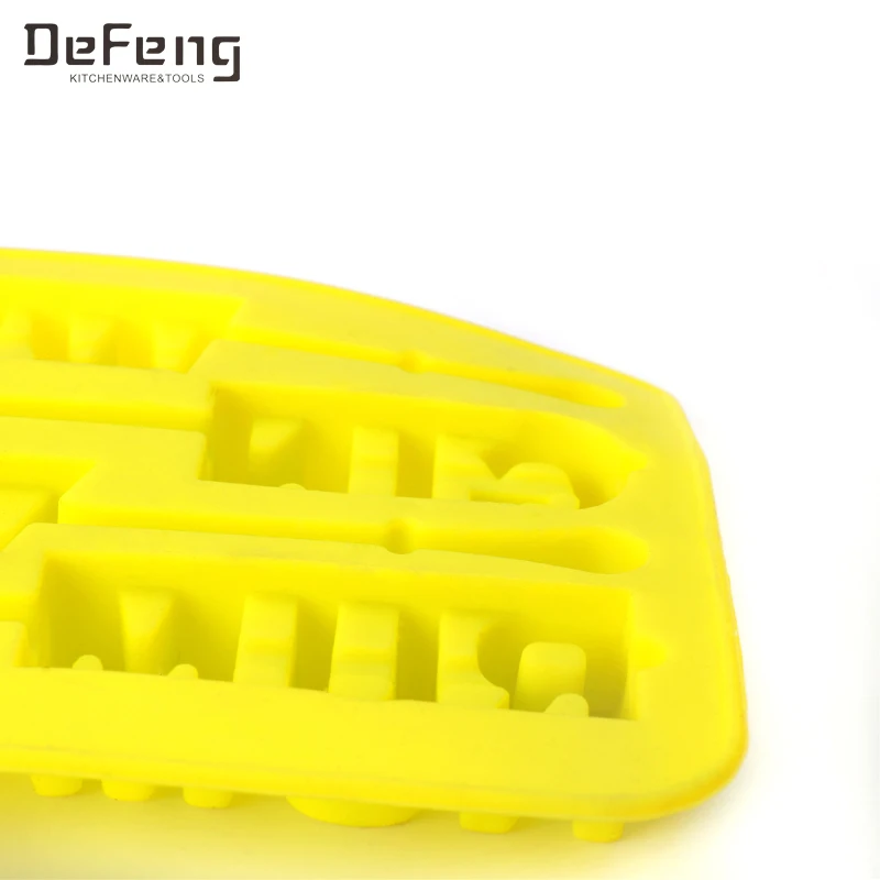 Lovely food grade silicone alphabet shaped lollipop mold DIY Ice Tray Mold Ice Cube Candy Mold