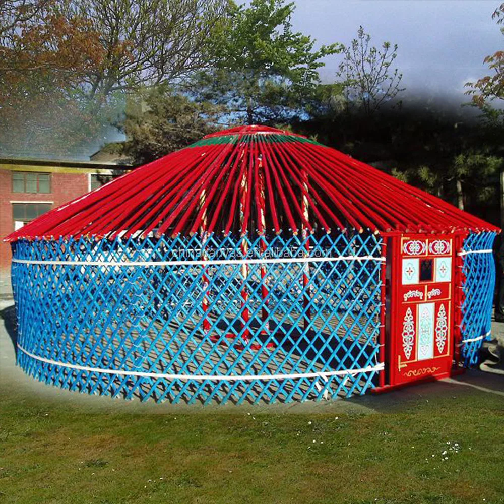 unique Mongolian yurt tent ger used in resort and holiday village