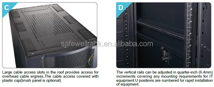 Safewell SSG8842 19inch 42U Server Rack for Data Center Servers