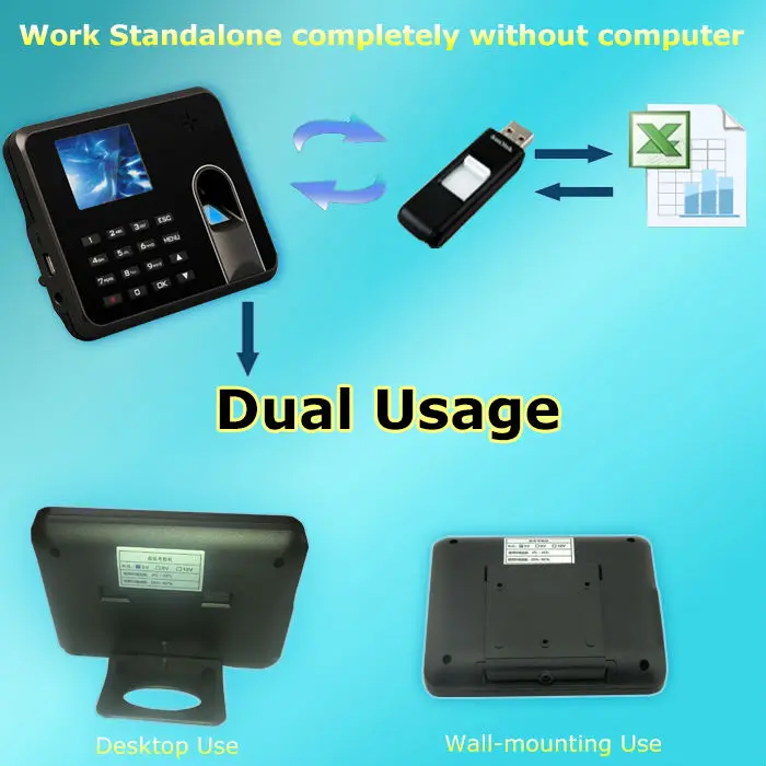 Electronic Date Time Stamp Fingerprint RFID Card Punch Time Clock