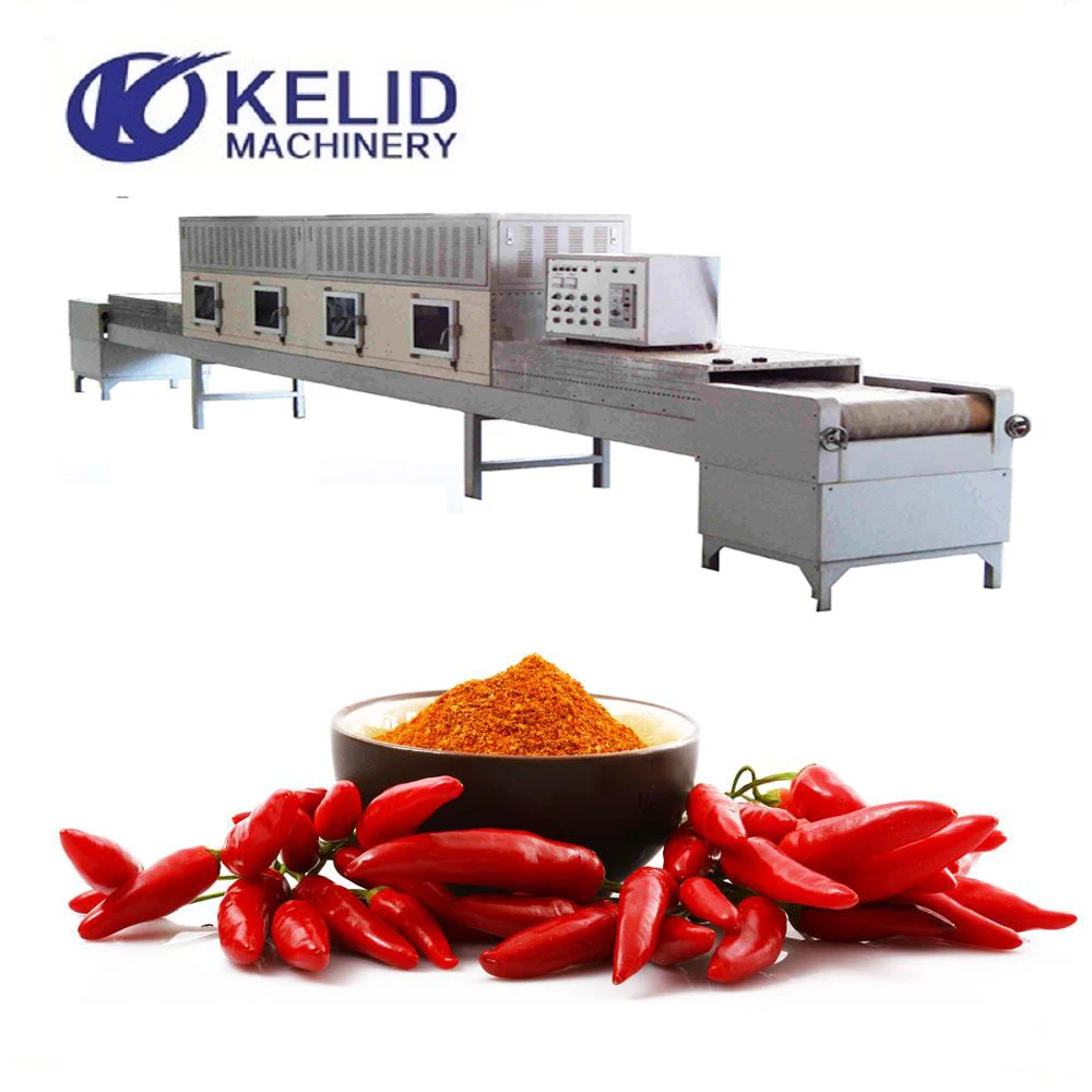 Tunnel Microwave Chili Powder Drying Sterilizing Machine