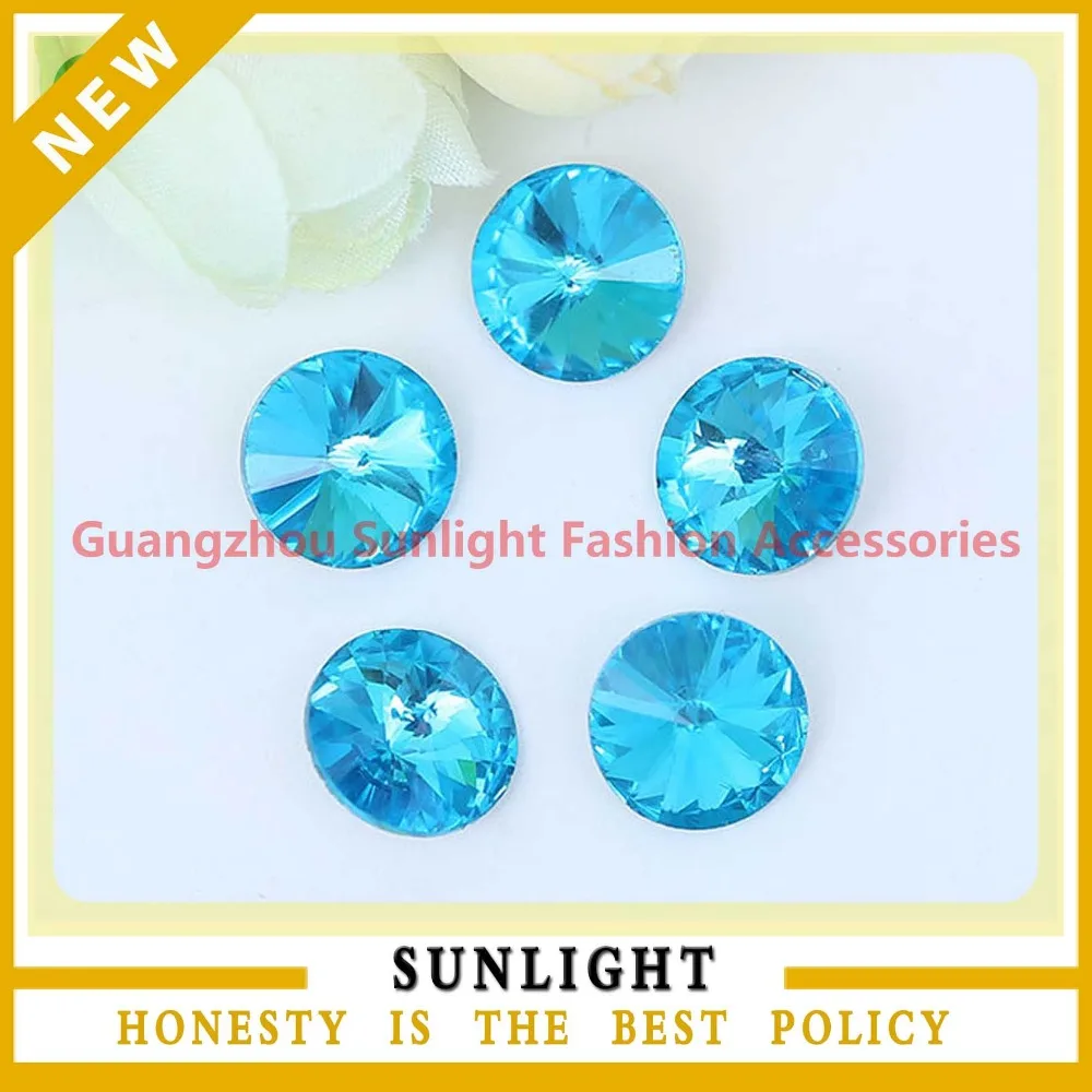 Crystal round Rivoli Crystal shiny chaton Garment Accessories Rhinestones