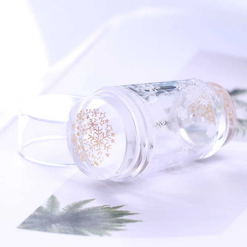 BORN PRETTY French Nail Stamper Set Limited Edition Christmas Double Head Nail Silicone Stamper with Scraper