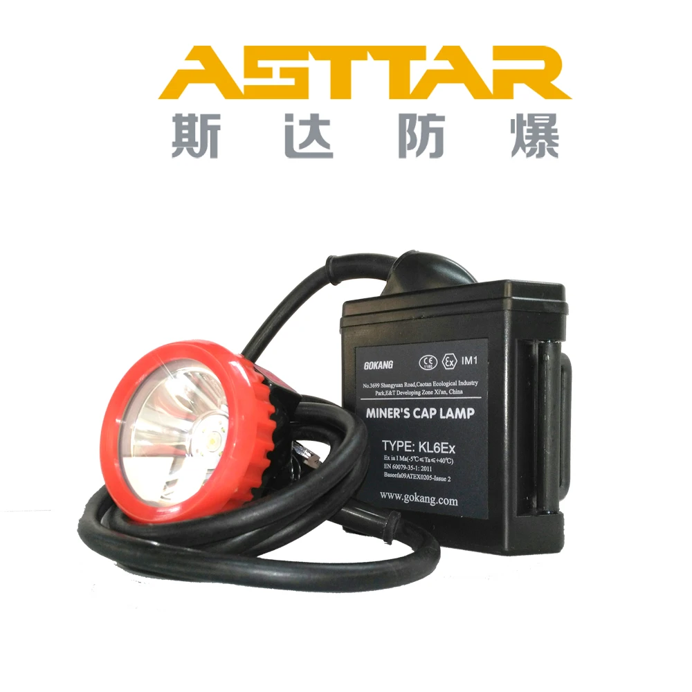 
Gokang LED Miner Safety Cap Lamp Waterproof 5500LUX KL6Ex for Fishing Hunting Camping Outdoor 