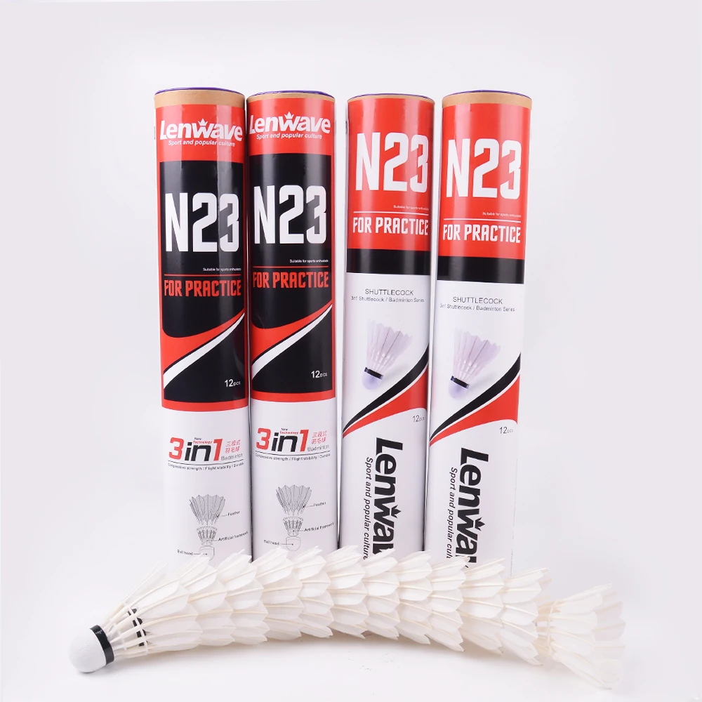 2017 рекламный Волан lenwave из гусиного пера для развлечений и бадминтона
