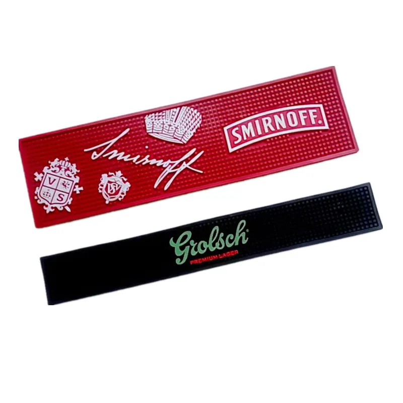 High quality custom pvc rubber spill bar mat for beer wine accessories