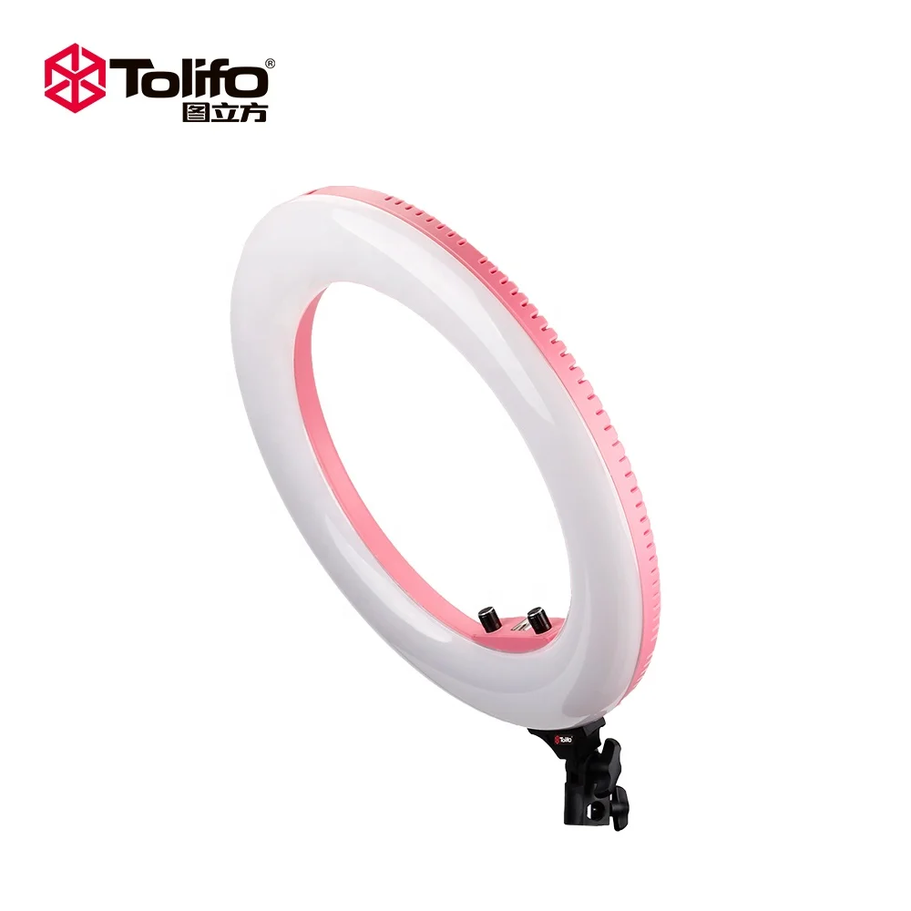 
Tolifo Newest Battery Supplied 18 Inch R 48B Lite 3200 5600K Dimmable LED Ring Selfie Video Light  (60854340820)