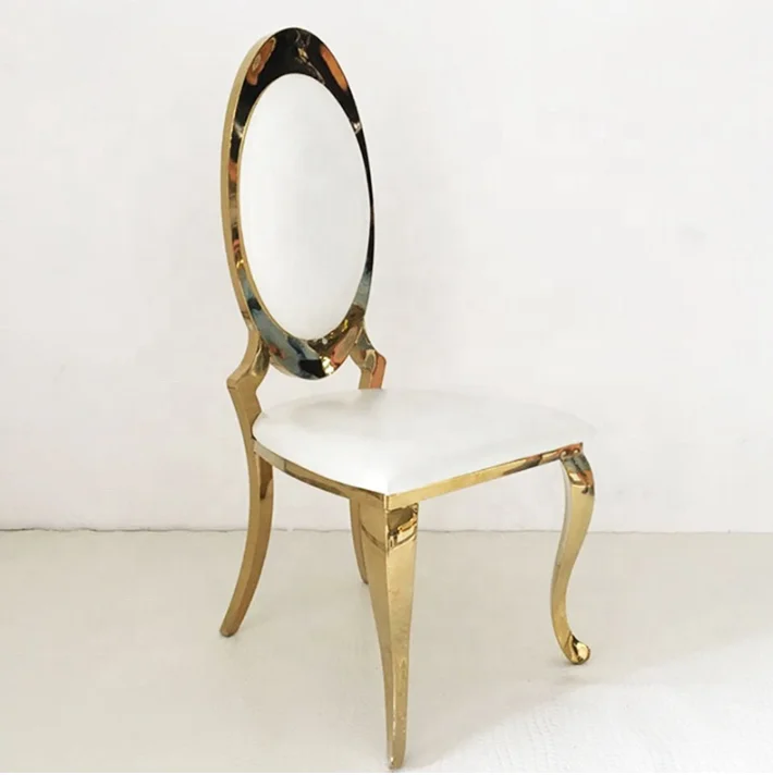 Luxury Banquet White Chair Furniture new design Stainless Steel for Wedding Dining Chair/ Banquet Hotel Upholstered Chairs