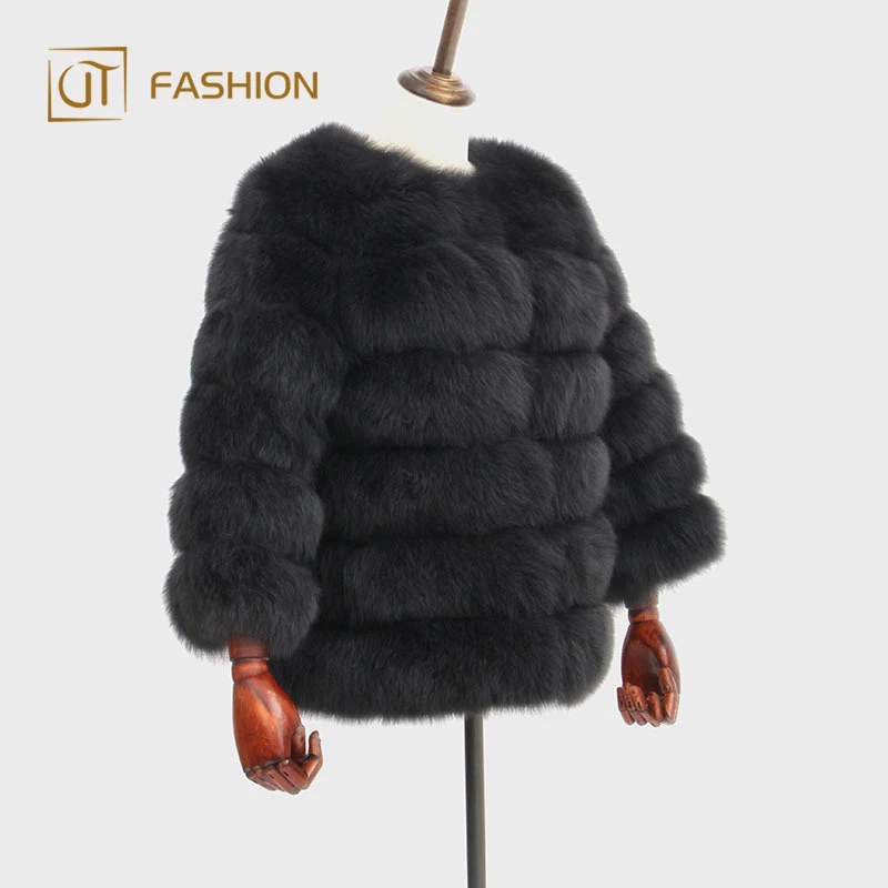 Cheap price jtfur real fox fur warm colorful plus big size wholesale fox fur coat