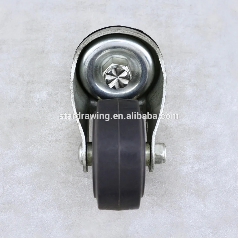 SS TPR Threaded stem Swivel 2.5 inch caster wheels 63 mm