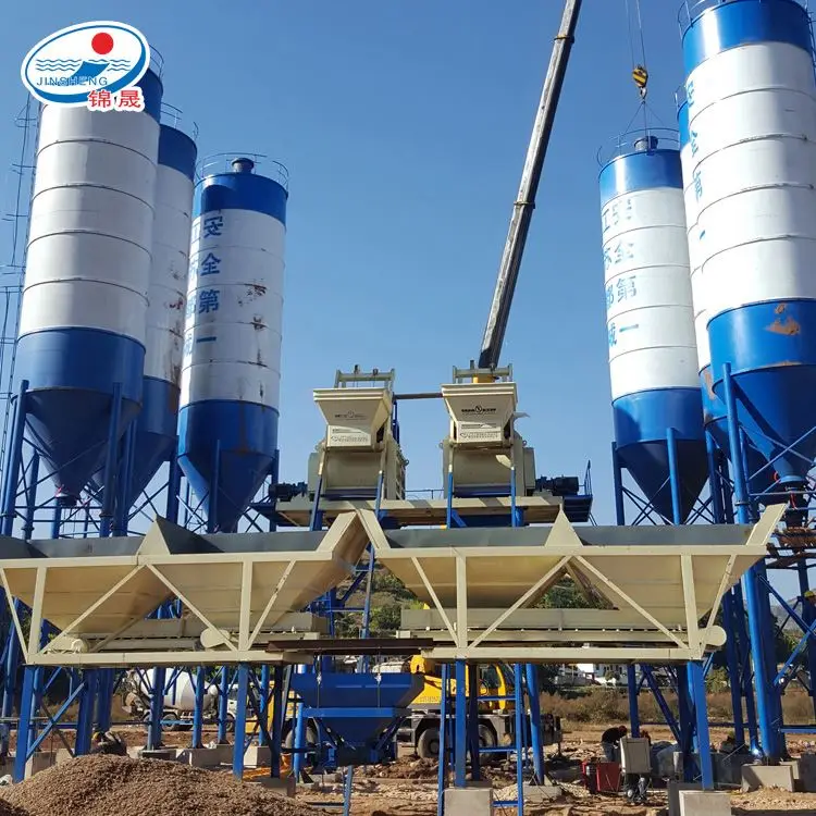 Factory direct stationary electric motor concrete cement mixer plant price china manufacturer