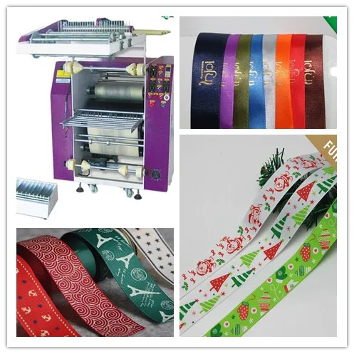 
silicone heat transfer label satin ribbon flex textile printer machine 