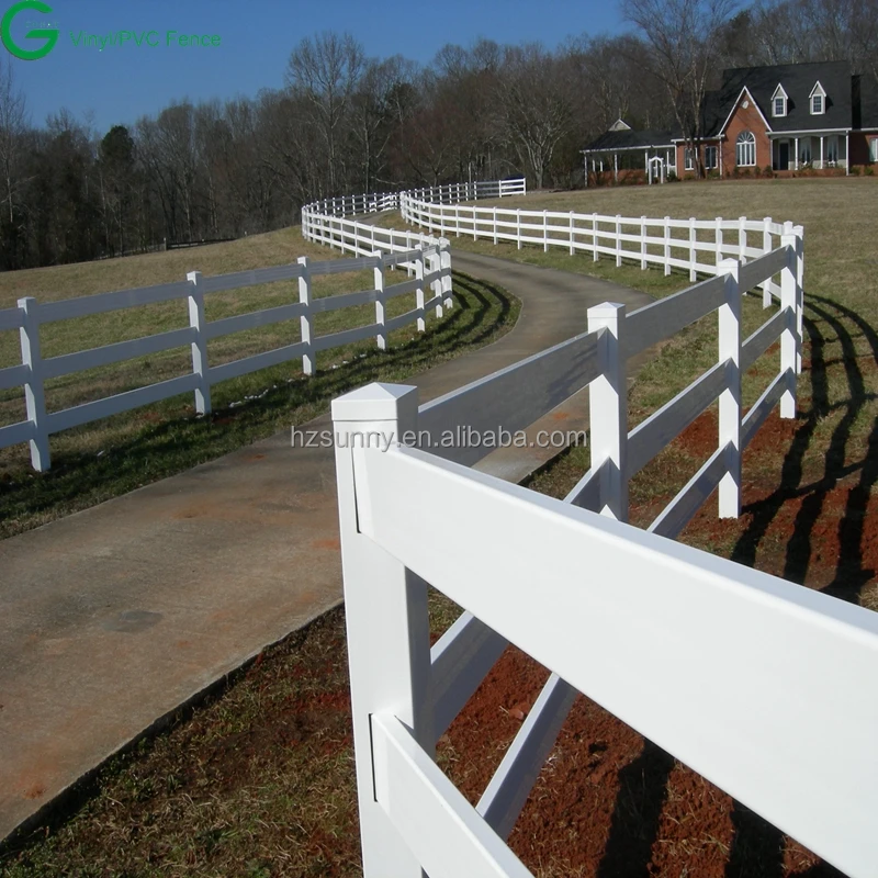 PVC Rail Fencing Vinyl Horse fence