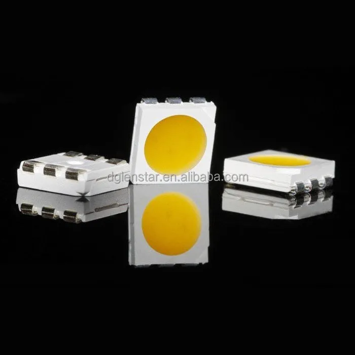 PLCC6 Серия 5050, 3 чипа, белая поверхность, высокая яркость, белый Тип СВЕТОДИОДА SMD