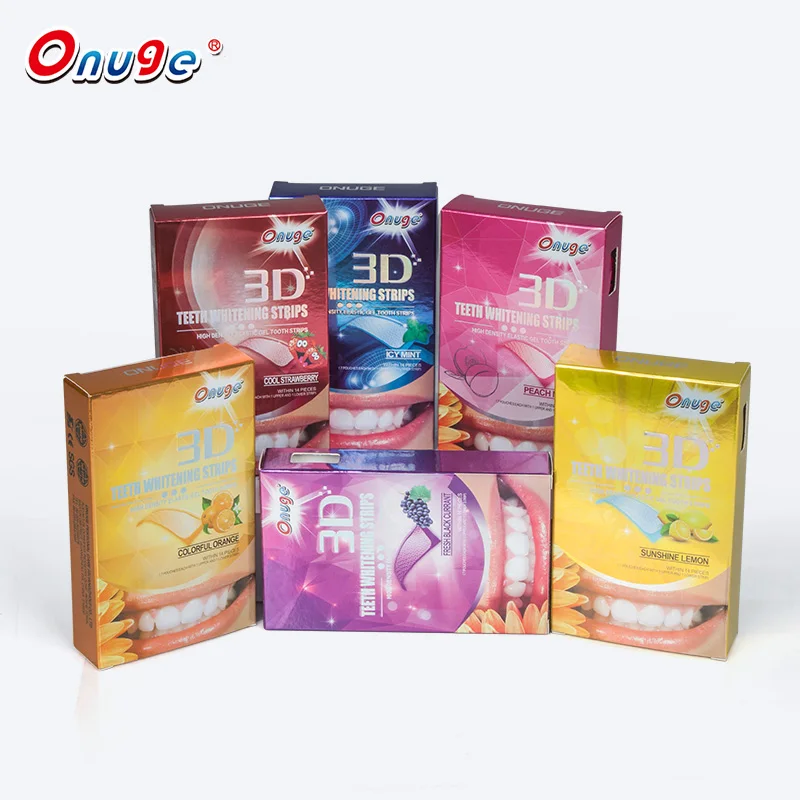 Гигиена полости рта onuge без пероксида фруктовый аромат полоска для отбеливания зубов полоски