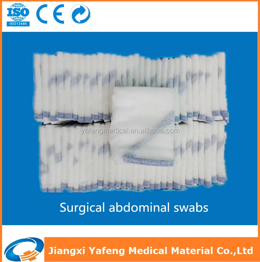 100% cotton high absorbency medical dressing towels/laparotomy sponges